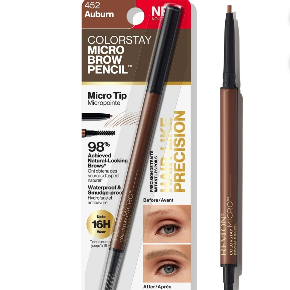 Revlon ColorStay Micro Waterproof & Long Wearing Eyebrow Pencil 452 Auburn
